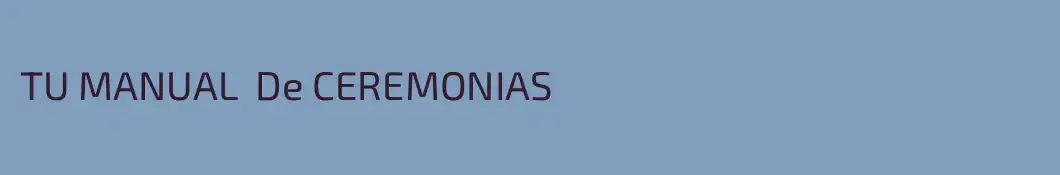 TU MANUAL  De CEREMONIAS